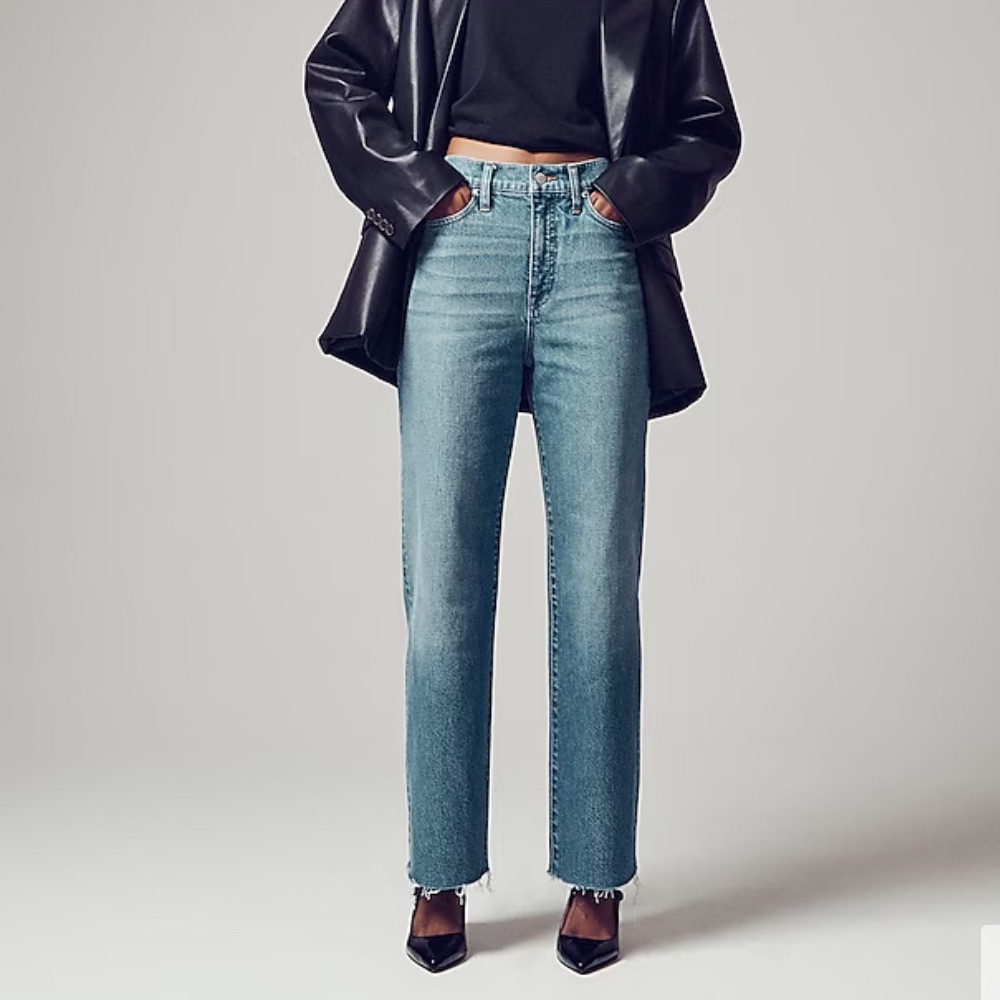 Slim wide-leg jean in Lakeshore wash